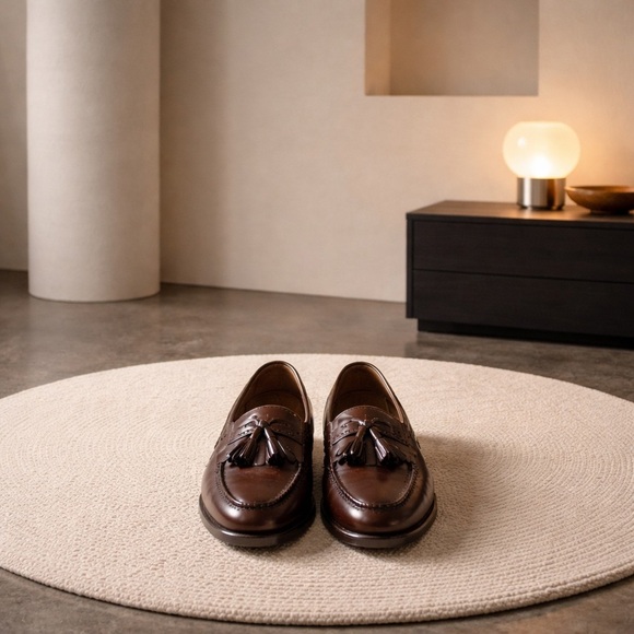 G.H. Bass & Co. Brown Leather Tassel Kiltie Loafers